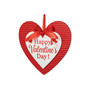 13.5" L Valentine's Wooden Heart Door Hanger