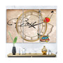 Gypsy Hippy Hand Peace Large Cottage 3 Panels Wall Clock - 23" x 23" x 1"