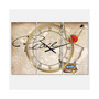 Gypsy Hippy Hand Peace Large Cottage 3 Panels Wall Clock - 23" x 23" x 1"