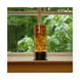Lumabase Amber Glass Lantern with Mini String Lights
