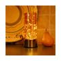 Lumabase Amber Glass Lantern with Mini String Lights