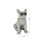 by Cosmopolitan Ceramic Glam Dog Sculpture, 12" x 6"