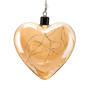 Valentine's Glass Heart Wall Decor with String Lights Set, 3 Piece