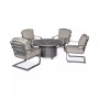 Marlough II 5-Pc. Round Fire Pit Chat Set, (1 Fire Pit & 4 C-Spring Chairs), Created for Macy's
