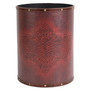 Faux Leather Antique Design Waste Bin