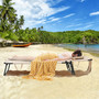 Folding Chaise Lounge Chair Adjustable Outdoor Patio Beach Camping Recliner