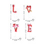 28" H Valentine's Metal LOVE Two Function Yard Stake Knock-Down Set, 4 Piece