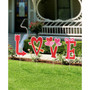 28" H Valentine's Metal LOVE Two Function Yard Stake Knock-Down Set, 4 Piece