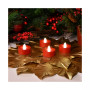 Lumabase Battery Operated Extra Large Tea Light Candles with Remote Control, Set of 4