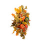 Fallen Leaves with Pine Cones and Pumpkins Artificial Thanksgiving Wreath, 24"