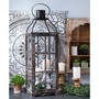 Set of 2 Oversized Wood and Metal Lantern