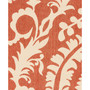 Alfresco ALF-9613 Rust 7'3" Square Area Rug, Indoor/Outdoor