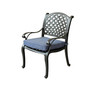 Sparta Modern Dining Arm Chair, Navy Blue