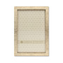 Gold Metal Picture Frame with Linen Pattern - 4" x 6"