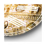 Cityscape Digital Oversized Round Metal Wall Clock