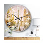 Cityscape Digital Oversized Round Metal Wall Clock