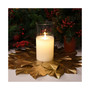 Lumabase 8" Battery Operated Realistic Flame LED Wax Candle in Glass Holder