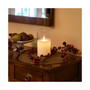 Lumabase 8" Battery Operated Realistic Flame LED Wax Candle in Glass Holder