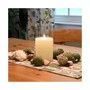 Lumabase 8" Battery Operated Realistic Flame LED Wax Candle in Glass Holder