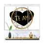 Te Amo Large Glam 3 Panels Wall Clock - 23" x 23" x 1"