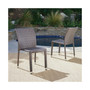Dover Outdoor Armless Stack Chairs with Frame, Set of 2