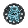 Neon Astronaut Oversized Modern Wall Clock - 38" x 38" x 1"