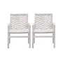 Wood Chevron Patio Chair, Set of 2