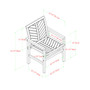 Wood Chevron Patio Chair, Set of 2