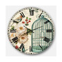 Floral and botanical Oversized Metal Wall Clock - 36 x 36