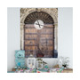 Old Door in Catania Wall Clock