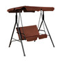 Loveseat Patio Canopy Swing Glider Hammock Cushioned Steel Frame Outdoor