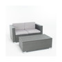 Gibson 2 Piece Outdoor Loveseat Table Set