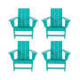 Modern Outdoor Folding Adirondack Chair (Set of 4)