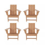 Modern Outdoor Folding Adirondack Chair (Set of 4)