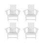 Modern Outdoor Folding Adirondack Chair (Set of 4)