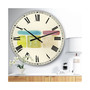 Cubist Color Composition II Oversized Mid-Century Wall Clock - 36" x 28" x 1"
