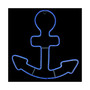 Neon Style LED Lighted Anchor Window Silhouette Decoration