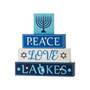 11" L Hanukkah LED Lighted Wooden Block Word Sign