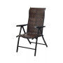 Patio Rattan Folding Chair Recliner Back Adjustable