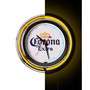 Corona Retro Round Neon Wall Analog Clock with Pull Chain, 14.5"