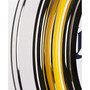 Corona Retro Round Neon Wall Analog Clock with Pull Chain, 14.5"