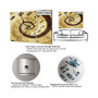 Abstract Droplets 15 Oversized Modern 3 Panels Wall Clock - 38" x 38" x 1"