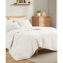 Light Warmth Ultra Soft White Goose Down Feather Fiber Comforter, Twin