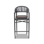 Wendell Modern and Contemporary Rope and Metal Outdoor Bar Stool