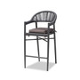Wendell Modern and Contemporary Rope and Metal Outdoor Bar Stool
