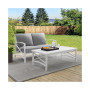 Kaplan 2 Piece Outdoor Seating Set With Cushions- Loveseat And Coffee Table