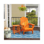 2-Piece Set Outdoor Folding Adirondack Chairs with Side Table