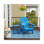 2-Piece Set Outdoor Folding Adirondack Chairs with Side Table