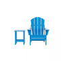 2-Piece Set Outdoor Folding Adirondack Chairs with Side Table