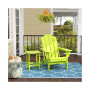2-Piece Set Outdoor Folding Adirondack Chairs with Side Table